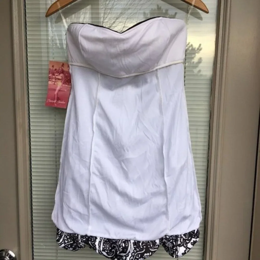 Emerald Sundae Bubble Mini Strapless Formal Dress Black Sexy Siweetheart sz 7 Jr - Picture 7 of 8